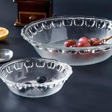 Imagem de Fruteira Redonda Tigela Bowl De Vidro Travessa Centro De Mesa Saladeir