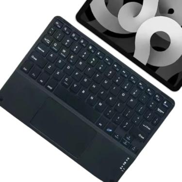 Imagem de Teclado Sem Fio Bluetooth com TouchPad - Compacto, Ergonômico, Recarga Rápida, Ideal para Notebook e Smart TV