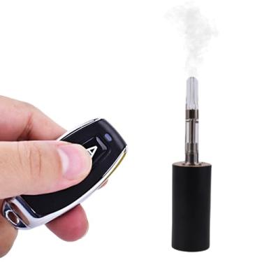 Imagem de Yiduomile Máquina de fumaça de metal, mini máquina de fumaça para fotografia, festas e criação de atmosfera - Gerador de neblina durável e portátil (metal preto pequeno)