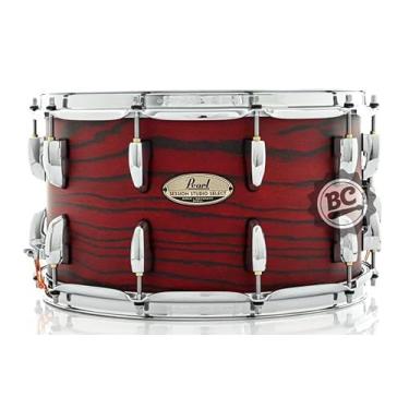 Imagem de Caixa Pearl Session Studio Select Scarlet Ash 14x8 Casco Fino Híbrido em Mogno e Birch