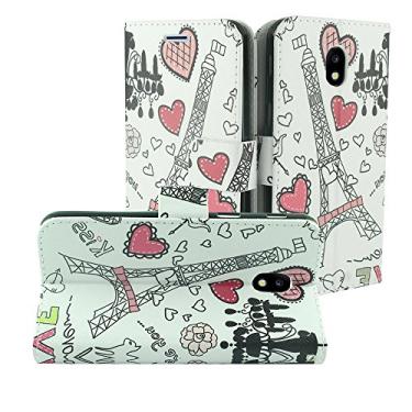 Imagem de Z-GEN - Capa carteira para Samsung Galaxy J3 Star/Achieve/Aura/Orbit, J3V 3ª geração 2018 - Coração/Torre