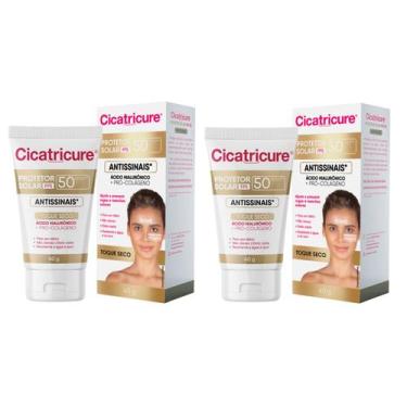 Imagem de Kit C2 Protetor FPS50 Facial Antissinais  40g - Cicatricure