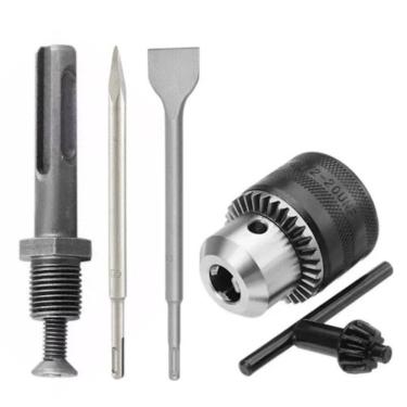 Imagem de Jogo De Adaptador Sds Plus+ Ponteiro + Madril + Talhadeira