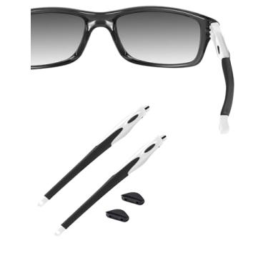Imagem de HILEEN Braços brancos de substituição para óculos Oakley Crosslink OX8027 OX8029 OX8030 OX8031 OX8033 OX3149 - Preto