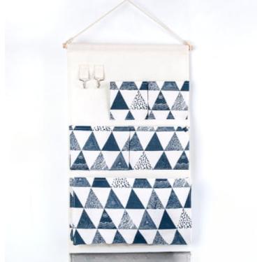 Imagem de 5JJJLOOOPP Bolsa de pendurar na parede, bolsa de armazenamento de objetos pequenos, bolsa de armazenamento de pano de porta pendurada, armazenamento de mesa, sala de estar, porta (A3) (C1)