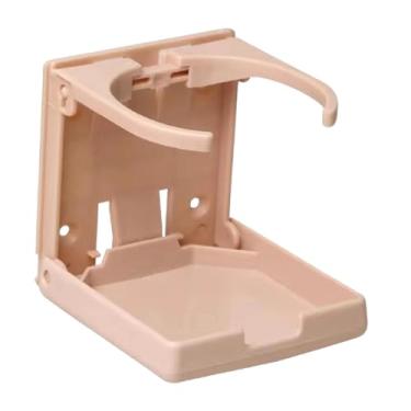 Imagem de UGPLM Dobrar o suporte para bebida de carro, rack simples de bebida leve, suporte para garrafas de rack para o escritório marinho de escritório em casa, Bege