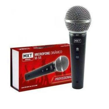 Imagem de Microfone Dinâmico Mxt M58 Com fio 3 Metros Profissional