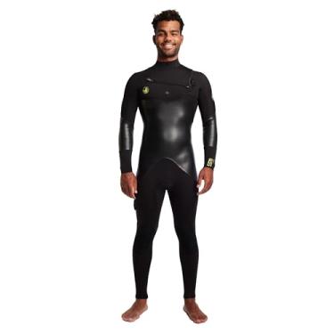 Imagem de Maiô masculino 5370 3/2 mm com zíper no peito - Preto