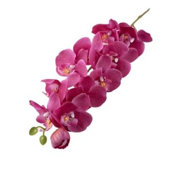 Imagem de Bouquet De Flores Látex Phalaenopsis: Orquídeas Artificiais Realistas De Silicone Para Decoração De Casamentos E Eve(Roxo,2)