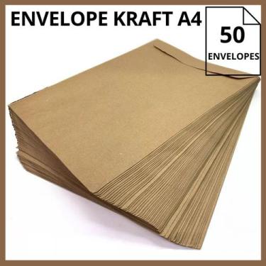 Imagem de Envelope kraft para escritorio documento folha a4 50 unidades - FORONI