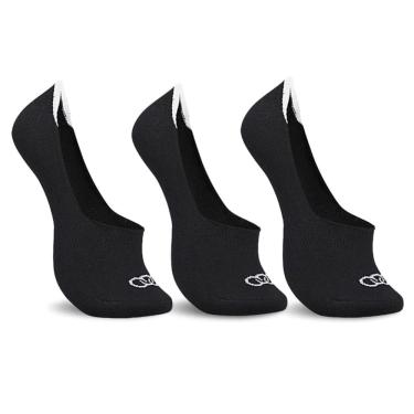 Imagem de Meia Olympikus Cano Ultra Invisivel Preto - 3 Pares