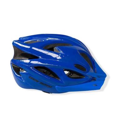 Imagem de Capacete Sinalizador Led Ciclismo - Genesi - inmold, Azul escuro