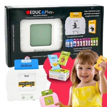 Imagem de Card Kids Brinquedo Eletronico Fala Ingles Educativo Palavra - Cardkid