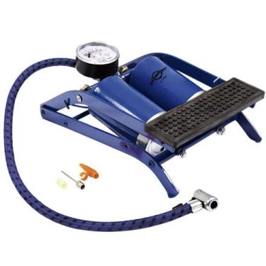 Imagem de Bomba de Ar Manual com Pedal Emborrachado e Tanque Duplo - 8898 - BRAS