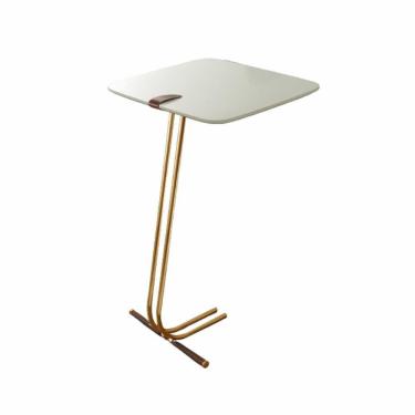 Imagem de Mesa De Apoio Bandeja Off White Base Dourada