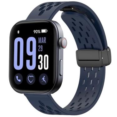 Imagem de Pulseira para relógios inteligentes GTX13, GTX12, Lamshaw 22 mm respirável de silicone macio borboleta Clousure esportiva de substituição compatível com relógios inteligentes Fitpolo GTX12, ENOMIR