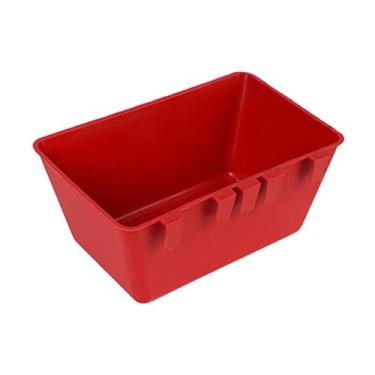 Imagem de Fenteer Alimentador suspenso para aves com recipiente de água para ganso e peru, Vermelho