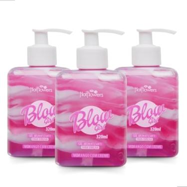 Imagem de Kit 3 Unidades Blow Girl Gel Corporal Beijável Aromatizante, Gel e Creme Beijável Morango com Creme, 320ml, Absorção Rápida, Aroma Adocicado - Hot Flowers - Gel e Creme Morango, 3 Unidades, 320ml