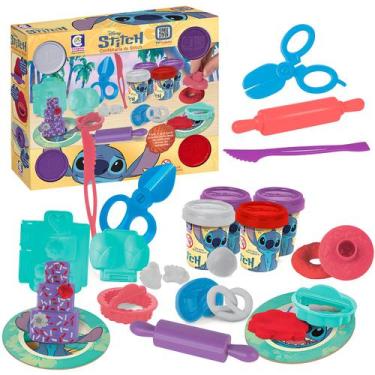 Imagem de Confeitaria Do Stitch Disney Massinha De Modelar Brinquedo Com Moldes 