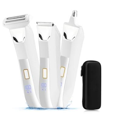 Imagem de Aparador de bolas e corpo Manscape para homens, aparador de pelos pubianos 3 em 1, virilha e nariz, barbeador de bolas e aparador de corpo, barbeador elétrico molhado/seco para barbear suave, IPX7 à