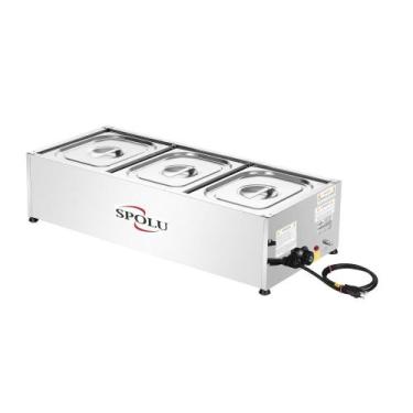 Imagem de Rechaud Elétrico Inox 3 Cubas Spolu 220V SPL-503