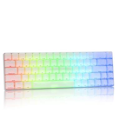 Imagem de OHY Teclado para jogos XVX HE68 60%, interruptores magnéticos de efeito Hall, moldura de alumínio CNC, teclado de disparo rápido com teclas IMD topográficas, taxa de polling de 8 KHz, atuação