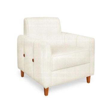 Imagem de Poltrona Aurora Linho Pérola - Lucadi Home