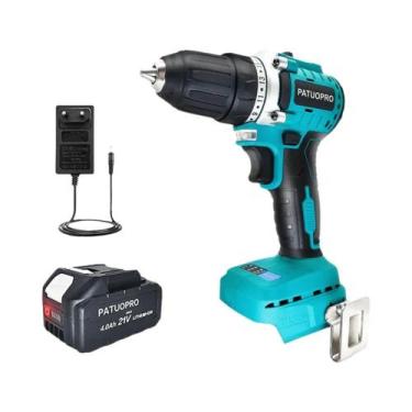 Imagem de Furadeira Elétrica Sem Fio 21V Brushless 10mm Chave De Fenda 2 Velocid