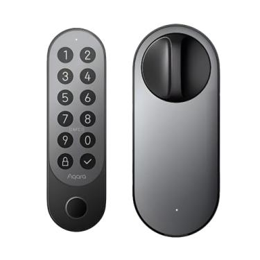 Imagem de Fechadura Inteligente U200 Preta, Compatível com Alexa, Google Home, Matter, Impressão Digital e NFC, Bloqueio Automático, Casa Inteligente, Automação Residencial, Preta