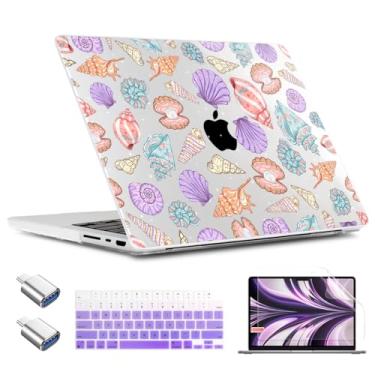 Imagem de TWOLSKOO Compatível com capa M4 MacBook Pro 16 polegadas A3403 A3186 M3 A2991 M2 A2780 M1 A2485 Pro Max Chip, capa rígida de plástico e capa de teclado, adaptador tipo C e protetor de tela, conchas