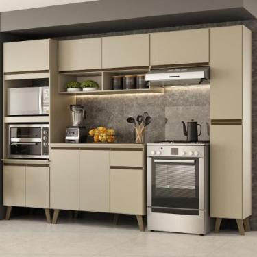 Imagem de Armário de Cozinha Completa Atlanta Plus Amêndoa - Carraro