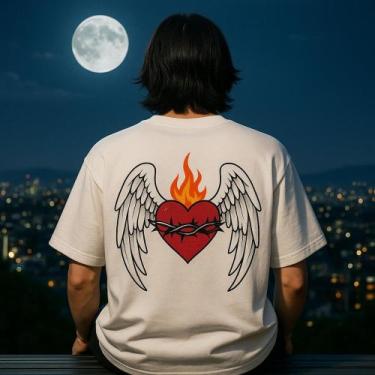 Imagem de Camiseta Streetwear Oversized Masculina fireless - swagon, 4, G