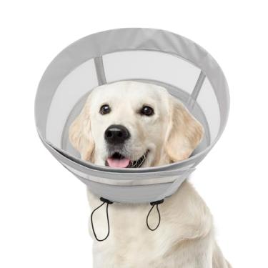Imagem de ASENKU Coleira de cone para cães – Coleira eletrônica macia ajustável para cães pararem de lamber, cone de recuperação após a cirurgia, suprimentos para animais de estimação para cães e gatos pequenos