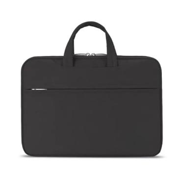 Imagem de Capa de Notebook，Maleta de Computador à Prova de Choque 13 14 15 Polegadas de Grande Capacidade(Preto)