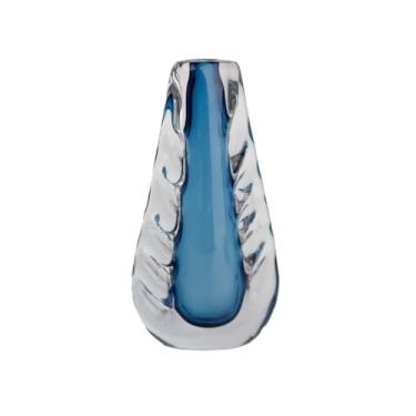 Imagem de VASO DECOR MURANO 18X8X32 CM AZUL SAFIRA