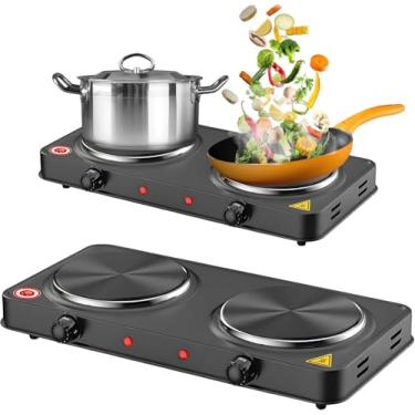 Imagem de Fogão Elétrico Duplo Por Indução 2 Bocas Portátil 220V, 2000W, Cooktop, Double Cook