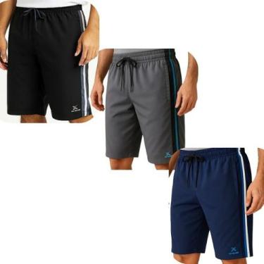 Imagem de Kit3 Bermuda Tactel Ox Silver Com Vies, G