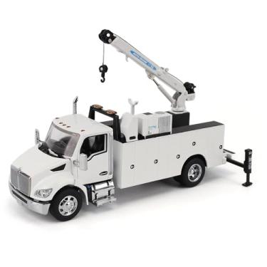 Imagem de Caminhão de trabalho Kenworth T380 escala 1:50 Auto-Crane Titan85-Body HC14-Crane com Miller EnPak (branco) - Série de transporte | Modelo colecionável fundido em escala 1:50 71212