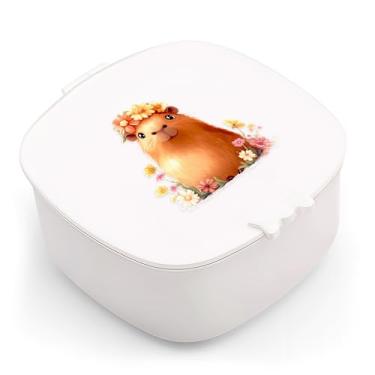 Imagem de BJDAMAI Caixa organizadora de acessórios de cabelo pequenos para meninas, crianças, adolescentes, mulheres, grampos de cabelo, laços/bandas, pinos, presilhas/elásticos organizador e armazenamento