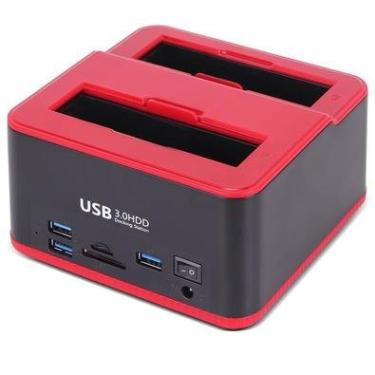 Imagem de Dock Station Case Para 2 Hd Sata 2.5 E 3.5 Usb Com Leitor De Cartão Universal