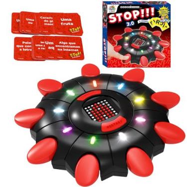 Imagem de Brinquedo Stop com Tela Eletrônico Cartas e 3 Modos de Jogo até 9 Joga