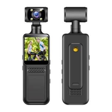 Imagem de Bewinner Câmera de Ação 4K HD, Câmera Esportiva de Lente Rotativa de 180 Graus Com Luz e Aplicativo LED, 135 ° de Grande Angular, Câmeras de Wifi Vlogging para Viagens Esportivas Ao Ar