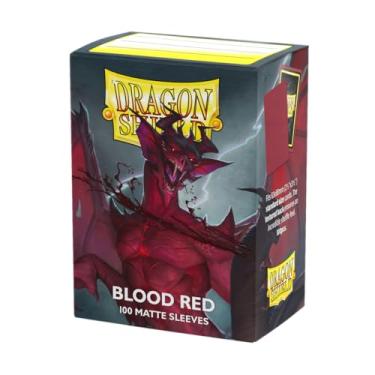 Imagem de Dragon Shield | Standard Size Card Matte Sleeves | 100 CT - Smooth & Tough Premium TCG Sleeves | Blood Red - Matte Sleeves