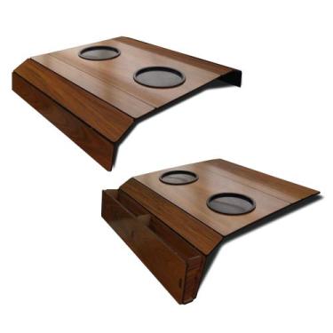 Imagem de Esteira Porta Controle + Esteira Bandeja Porta Copos De Sofá - Cia Las