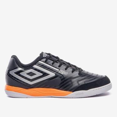 Imagem de Chuteira Futsal Umbro Pró 5 Bump Club Unissex, Prata, Preto, 41