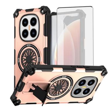 Imagem de Asuwish Capa de celular para Xiaomi Redmi Note 14 Pro 5G/14Pro 4G/Note14 Pro Plus/Poco X7 com protetor de tela de vidro temperado e acessórios de celular com suporte magnético 14Pro+ Pro+ + feminino