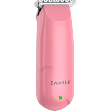Imagem de SweetLF Aparador de biquíni feminino - aparador de pelos pubianos para pernas, braços e linha do biquíni, aparador de pelos corporais com 3 protetores, carregamento tipo C, portátil, rosa