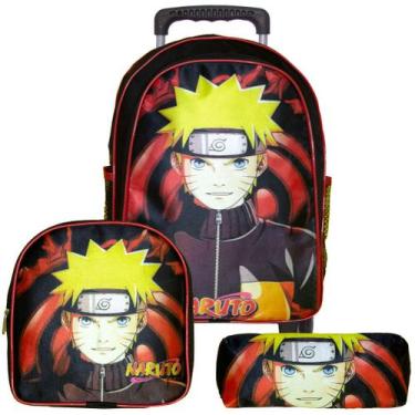 Imagem de Mochila Escolar com Rodinhas Menino Naruto Shippuden Aulas - TOYS 2U