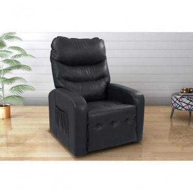 Imagem de Poltrona Do Papai Reclinável Confortavél Punto Matrix Sintetico Preto