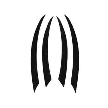 Imagem de Compatível com Mercedes Benz Classe C W205 C180 C200 2015-2018 Para-choque dianteiro, spoiler, divisor de farol de neblina, grade, tampa de ventilação de ar(Glossy Black)